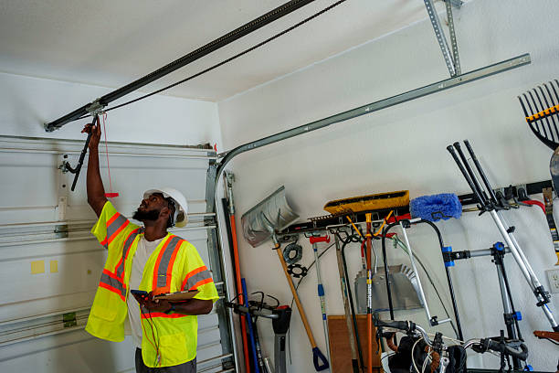 Professional Garage Door technician working in Junction, TX